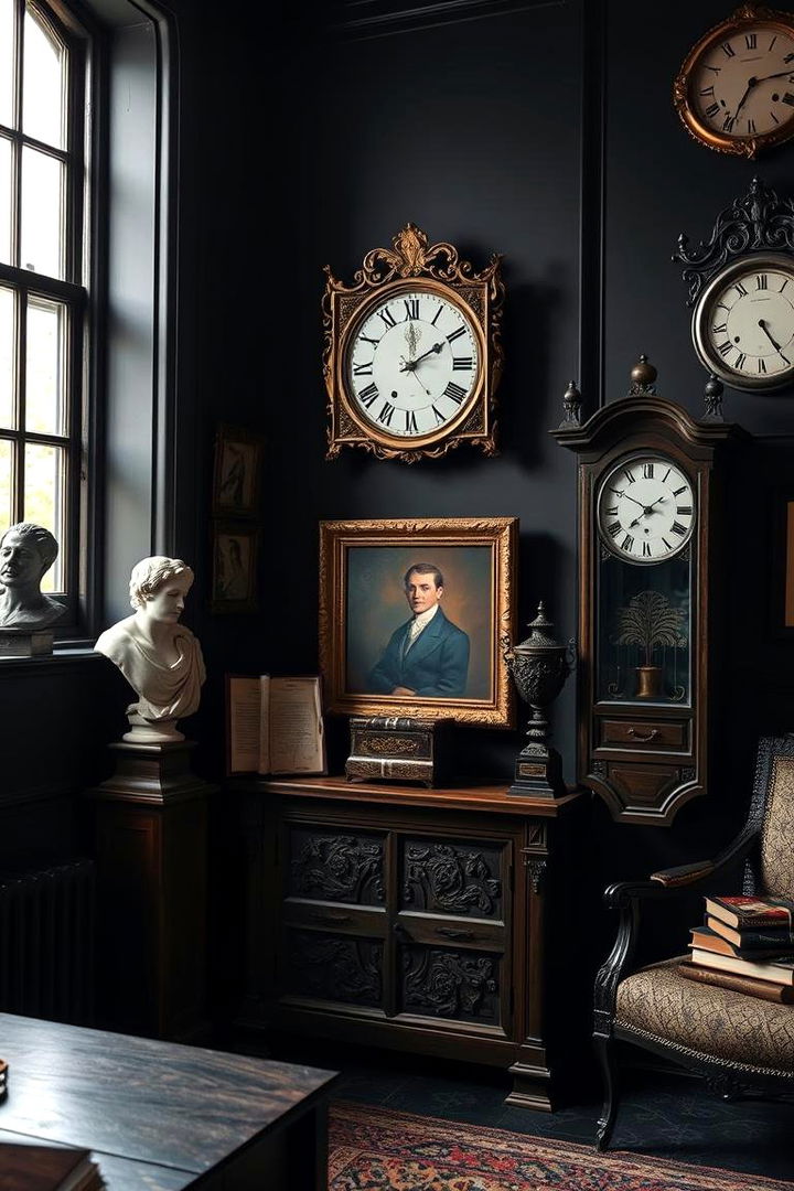 Entrancing Classic Accents - 22 dark academia bedroom ideas