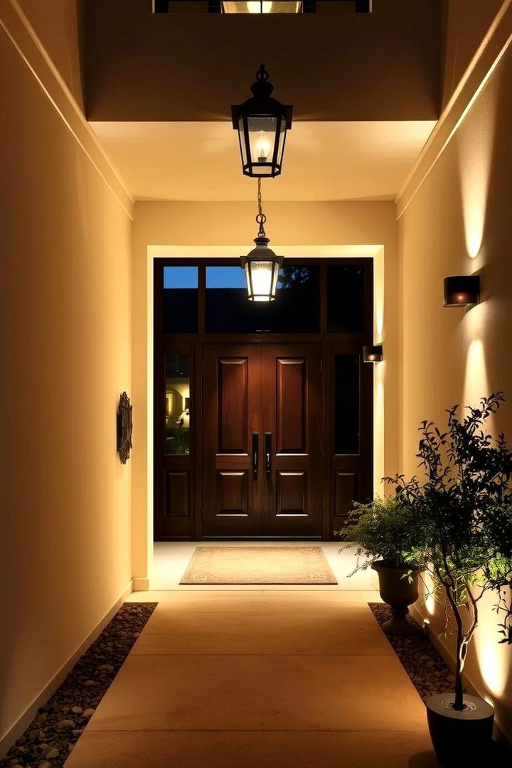 Entry Lighting Techniques for Ambiance - 22 Front Door Privacy Ideas