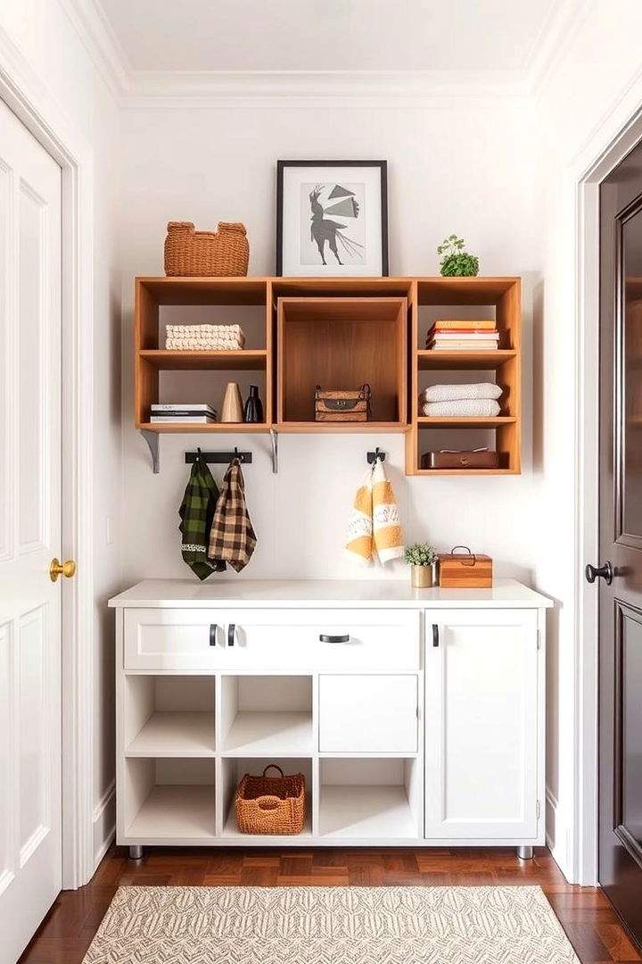 Entryway Shelves and Cubes - 22 Entryway Storage Ideas