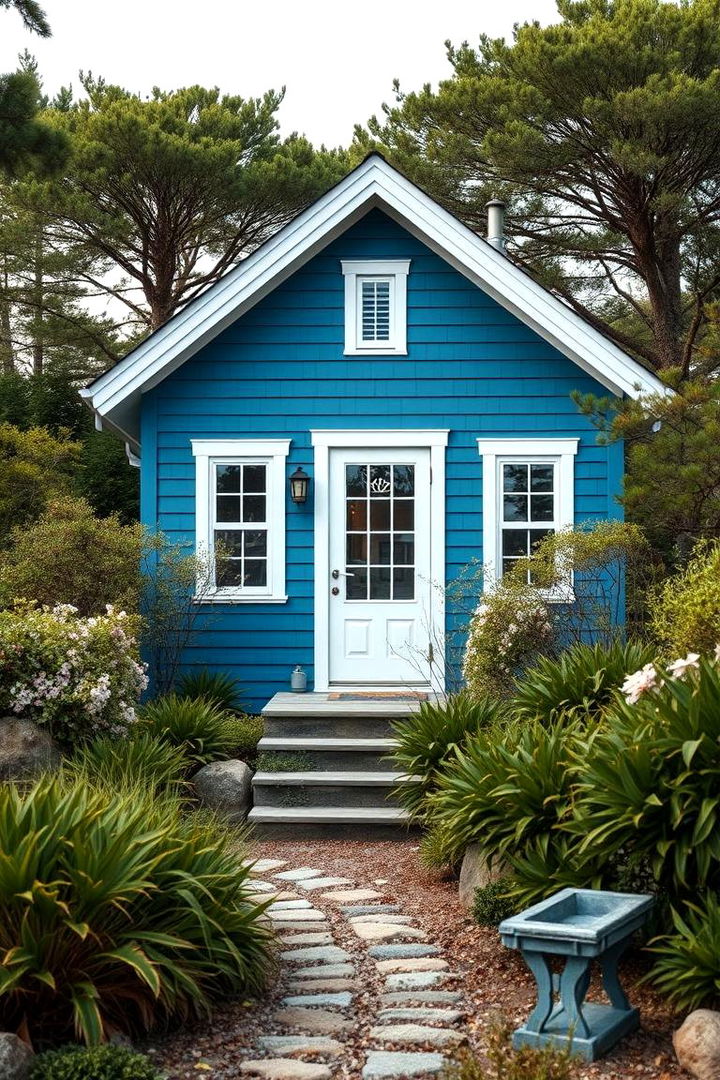 Environmental Harmony - 22 Blue House Siding With White Trim