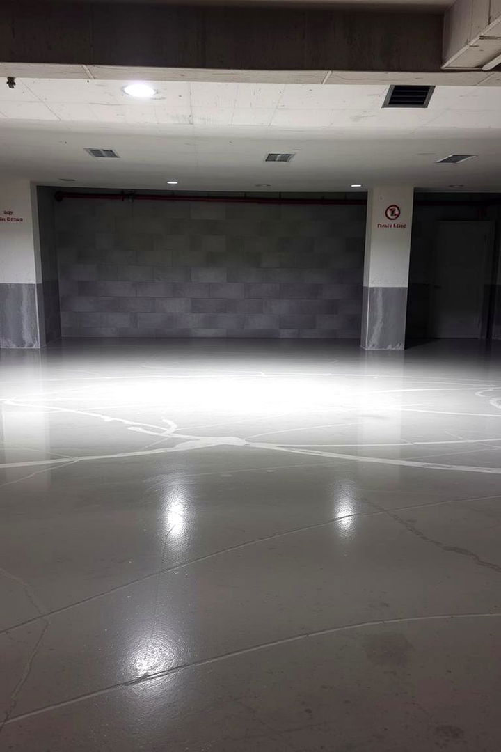 Epoxy Coated Concrete Floors - 22 Concrete Basement Floor Ideas