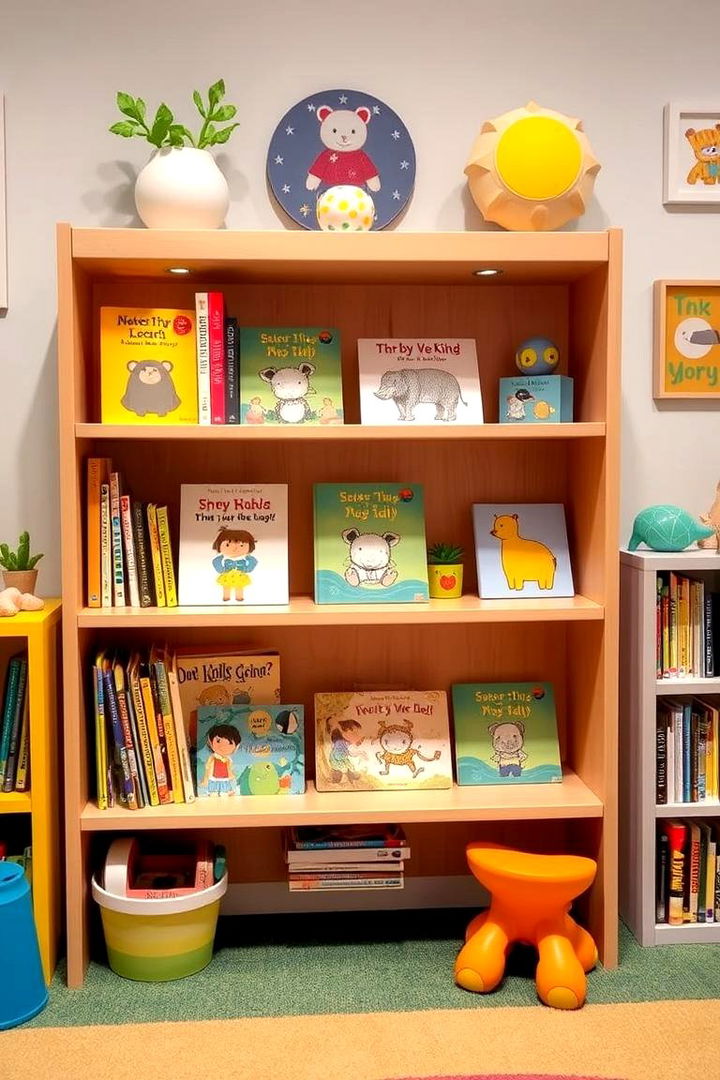 Ergonomic Child Friendly Setup - 22 Bookshelf Organization Ideas