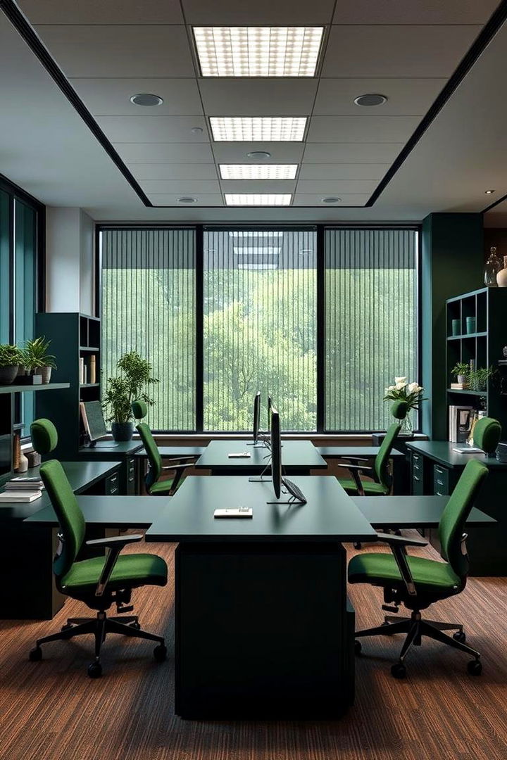 Ergonomic Dark Green Designs - 22 Dark Green Office Ideas and Inspiration