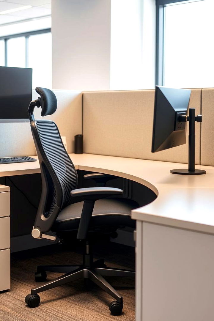 Ergonomic Furniture Touches - 22 Cubicle Decor Ideas