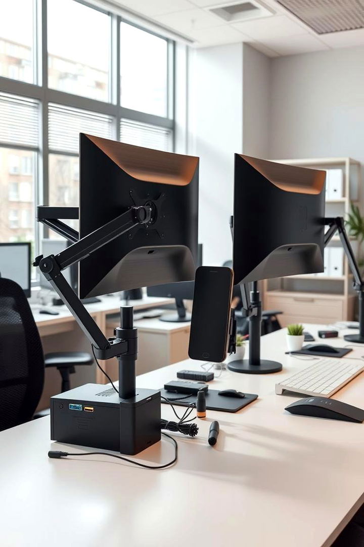 Ergonomic Setup with Accessories - 22 Desk Ideas