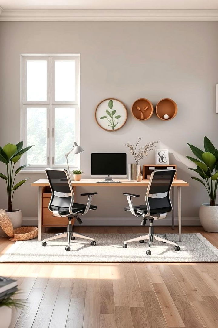 Ergonomic Zen Space - 22 Home Office Background Ideas
