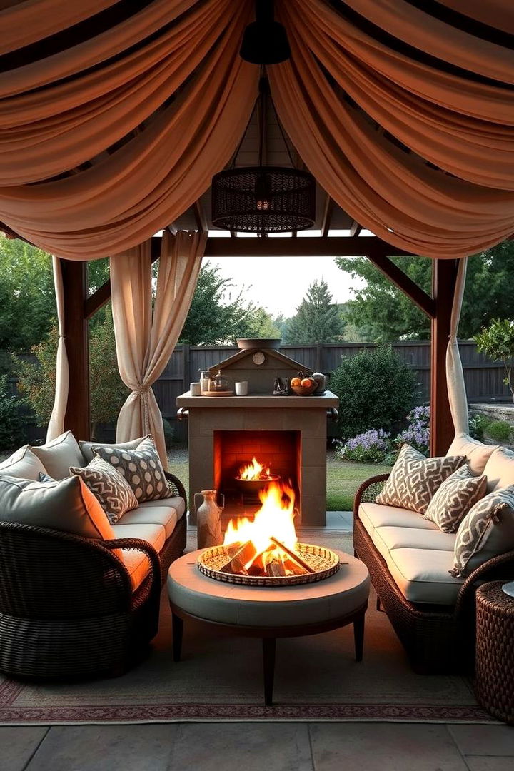 Establishing a Cozy Retreat - 22 Backyard Pavilion With Fireplace