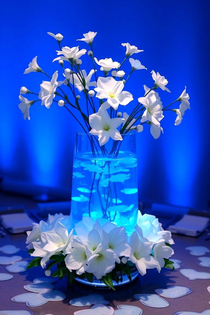 Ethereal Blue Lagoon - 22 Floating Wedding Centerpiece Ideas