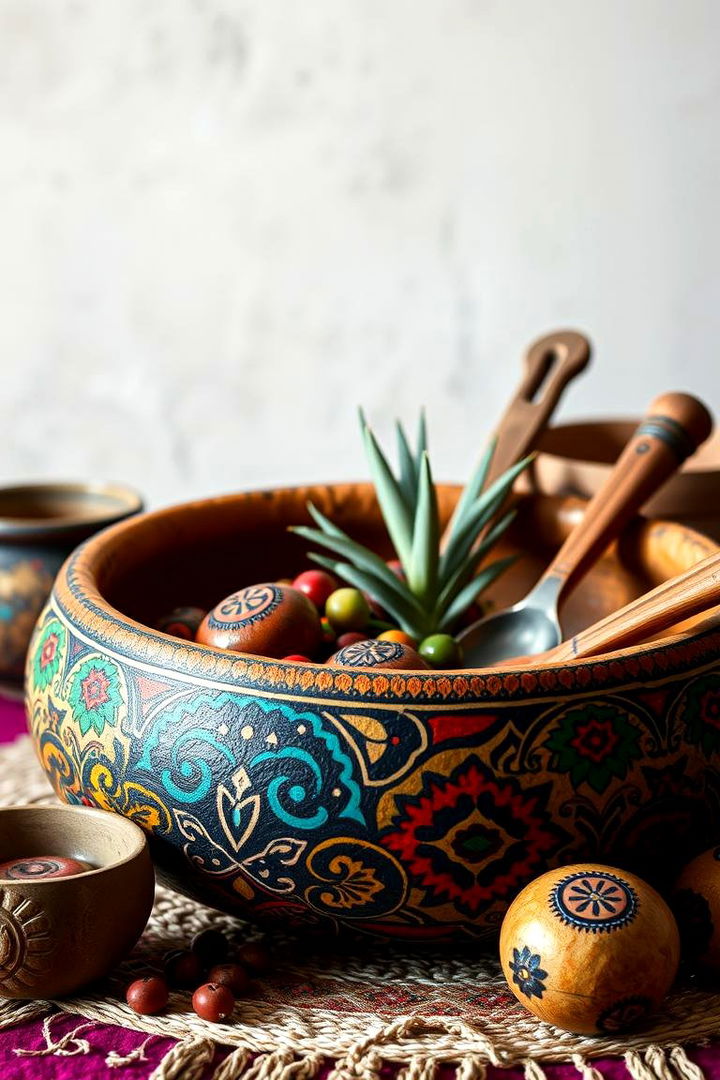 Ethnic Bohemian Dough Bowl - 22 Dough Bowl Decor Ideas