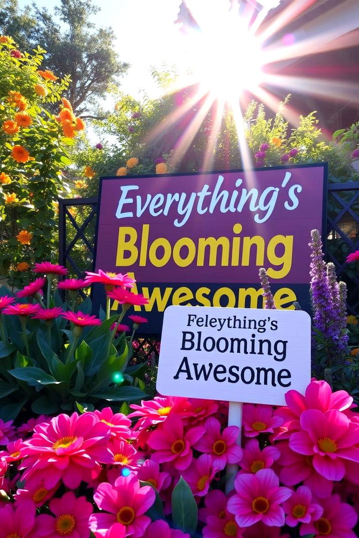 Everythings Blooming Awesome - 22 Funny Garden Sign Ideas