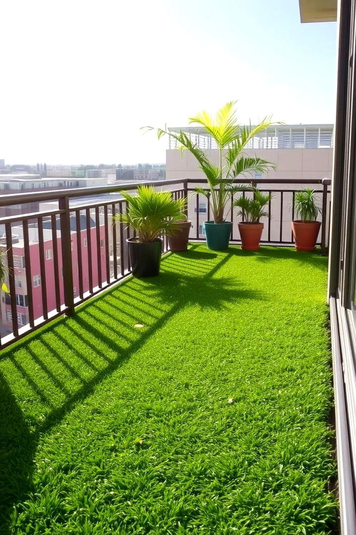 Exceptional Weather Resilience - 22 Artificial Grass Balcony Design