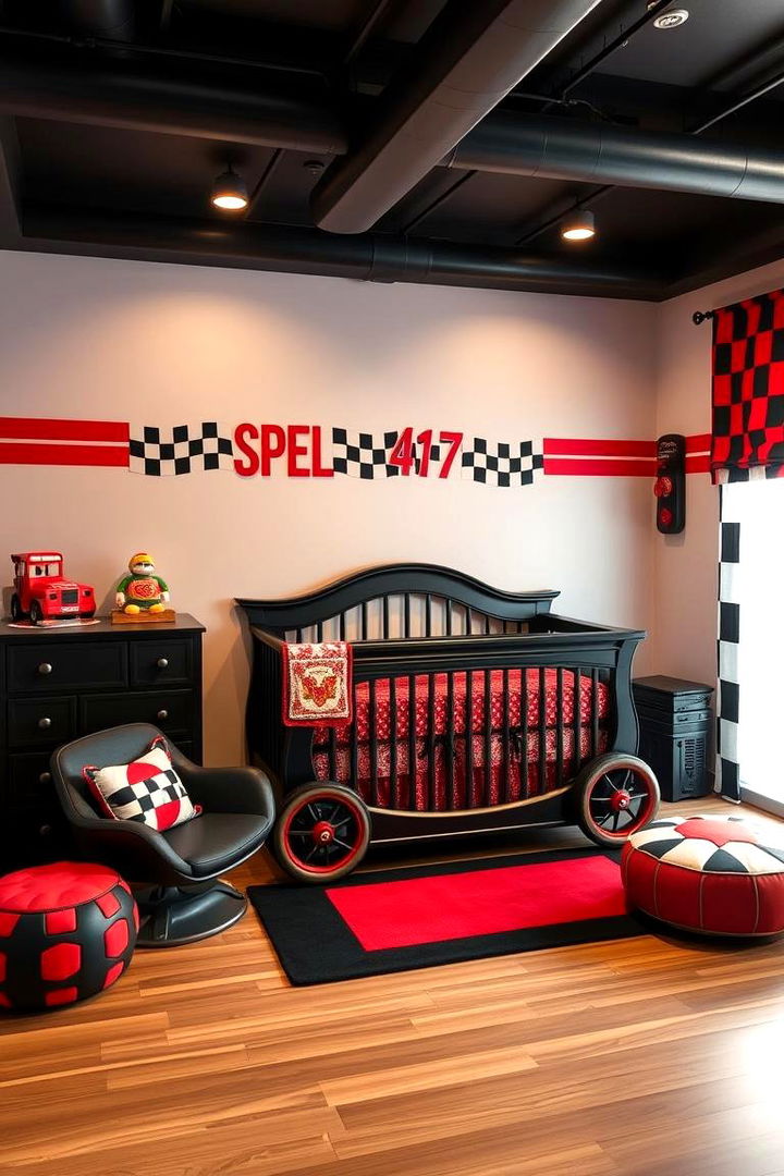 Exciting Racing Car Track Detail - 22 Sports Nursery Ideas
