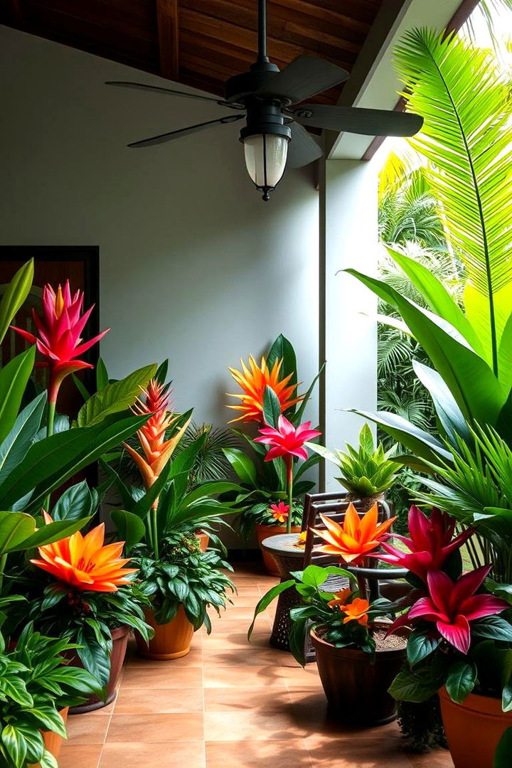 Exotic Floral Arrangements - 22 Tropical Patio Ideas