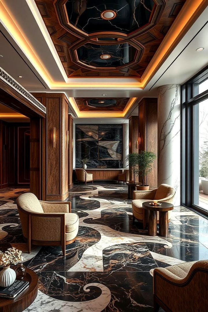 Exotic Materials and Intricate Inlays - 22 Art Deco Living Room Ideas