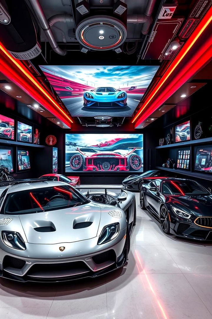Exotic Racing Fan Cave - 22 Luxury Man Cave Ideas