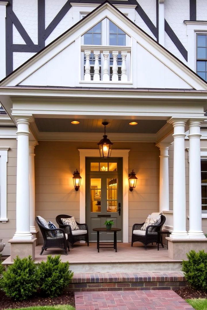 Expanded Front Porches with Classic Flair - 22 Modern Tudor Exterior Inspiration