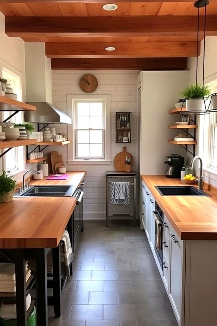 Expanding Multi Purpose Utility - 22 Kitchens With Butcher Block Countertops