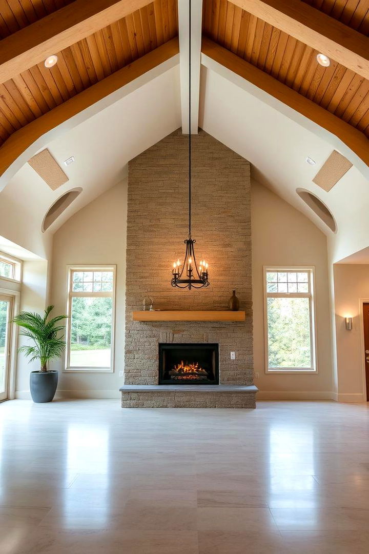 Expansive Interiors with Vaulted Ceilings - 22 Rooms With Fireplaces With Vaulted Ceilings Features