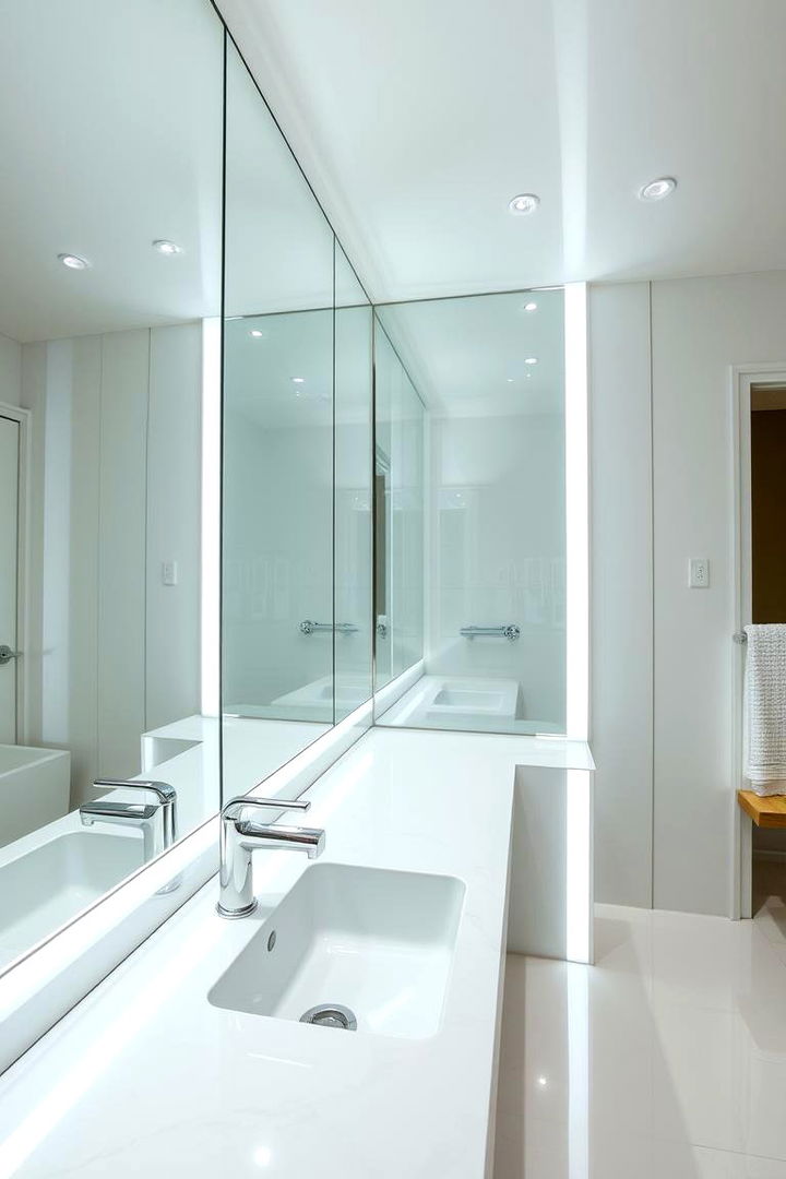 Expansive Mirrors and Reflective Designs - 22 Small Master Bathroom Ideas