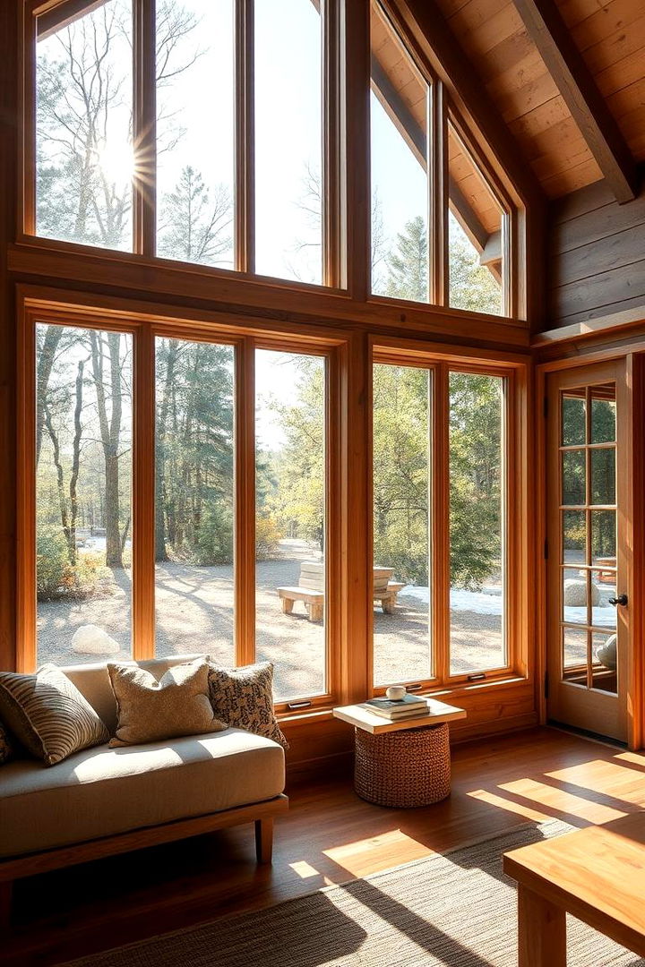 Expansive Windows and Natural Wood - 22 modern cottage house exterior ideas
