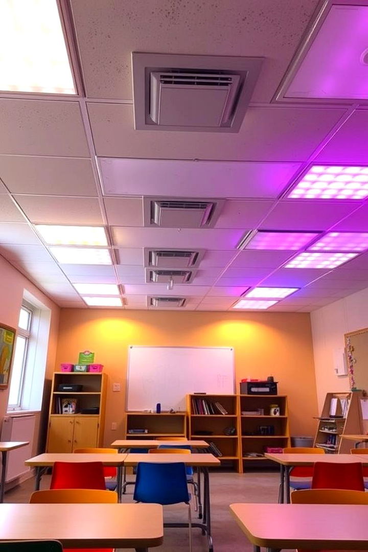 Experiment with Cool and Warm Color Temperatures - 22 Classroom Lighting Ideas