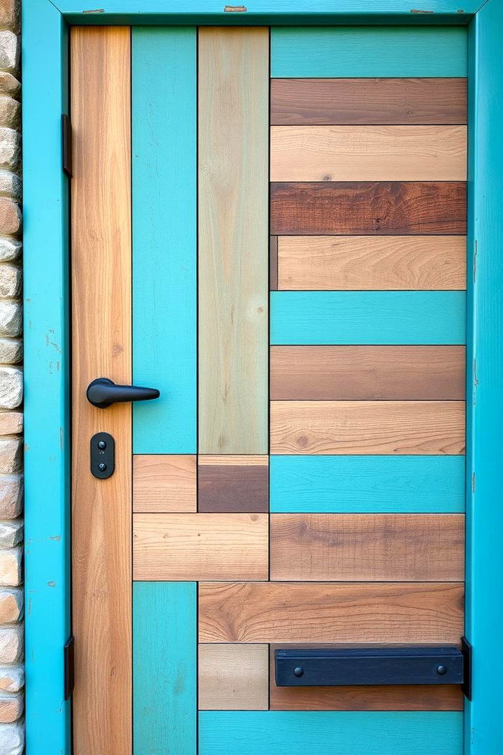 Experimental Material Pairings - 22 Turquoise Front Door Ideas