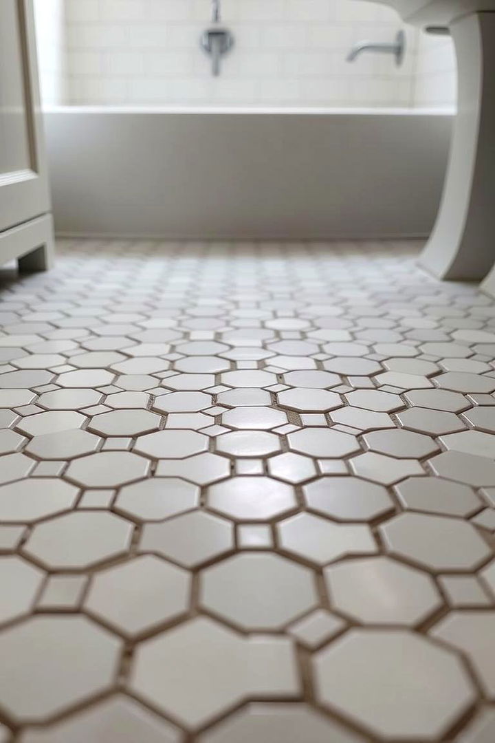 Expert Installation Tips - 22 Bathrooms With Hexagon Tile Floors