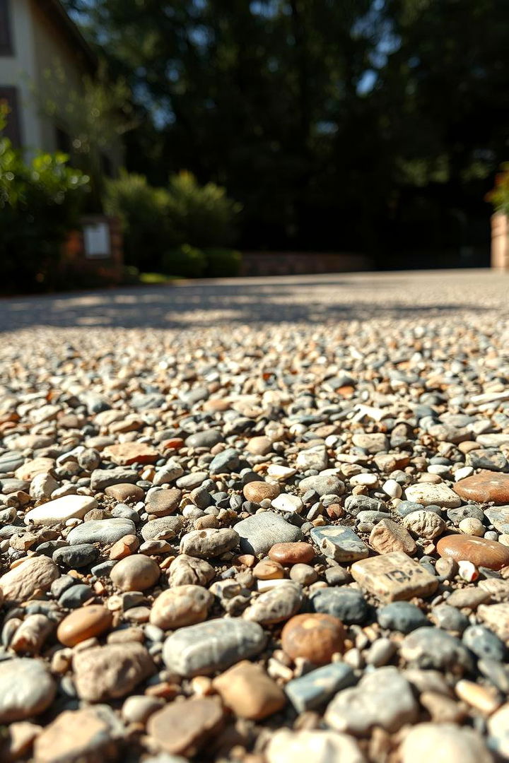 Exposed Aggregate Texture - 22 Concrete Driveway Ideas