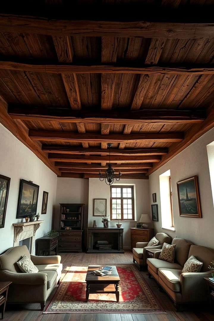 Exposed Beam Aesthetics - 22 Small Rustic Living Room Ideas