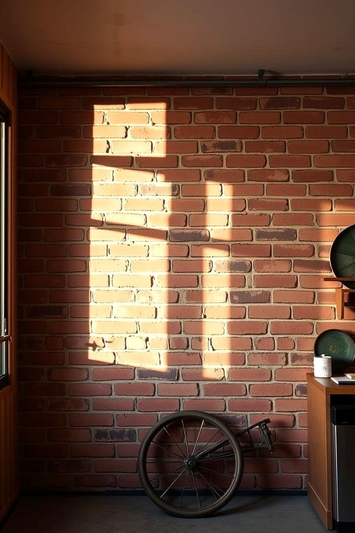 Exposed Brick Detailing - 22 Rustic Garage Ideas