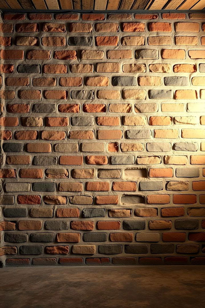 Exposed Brick Elegance - 22 Basement Wall Ideas