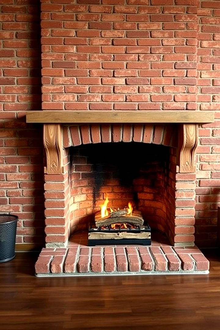 Exposed Brick Sophistication - 22 Spanish Style Fireplace Ideas