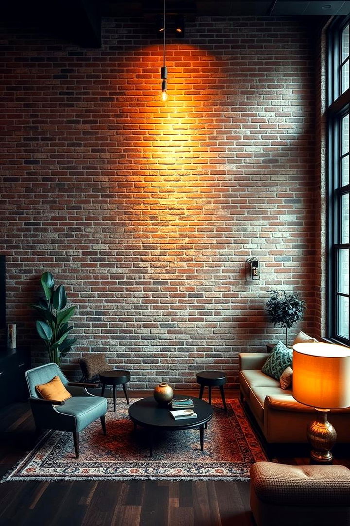 Exposed Brick Wall Drama - 22 Loft-style Living Room Ideas