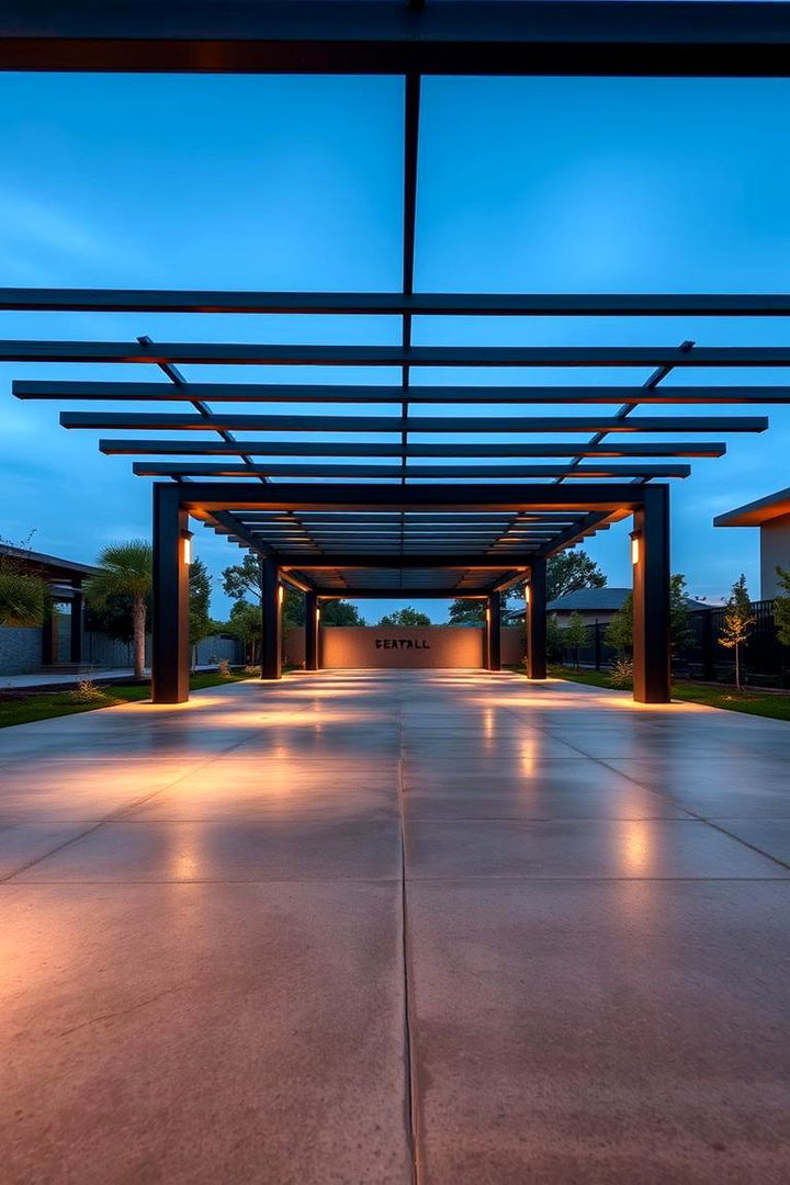 Exposed Concrete Flooring - 22 Pergola Flooring Ideas