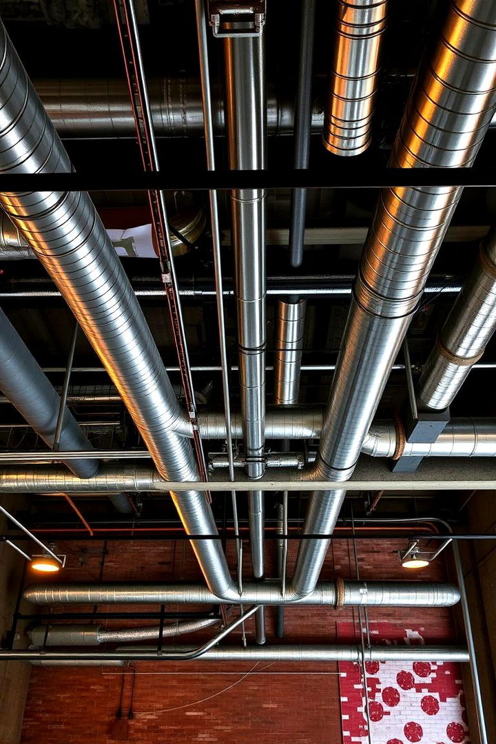 Exposed Ductwork and Pipes - 22 Industrial Decor Ideas
