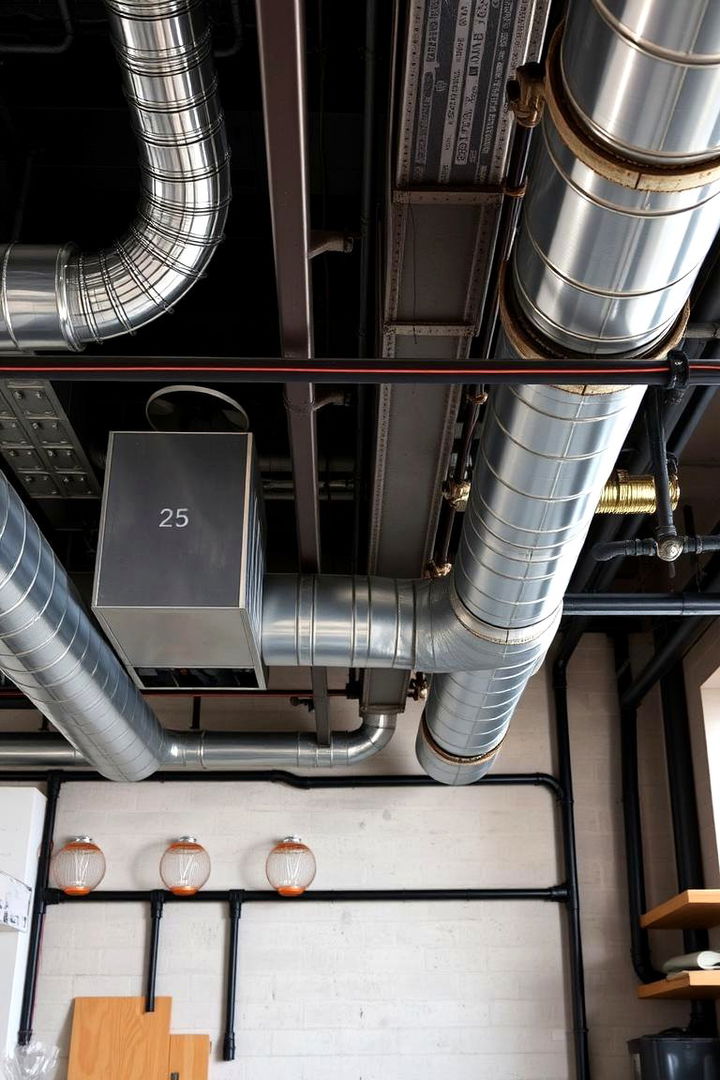 Exposed Ductwork as a Design Feature - 22 Industrial Kitchen Ideas