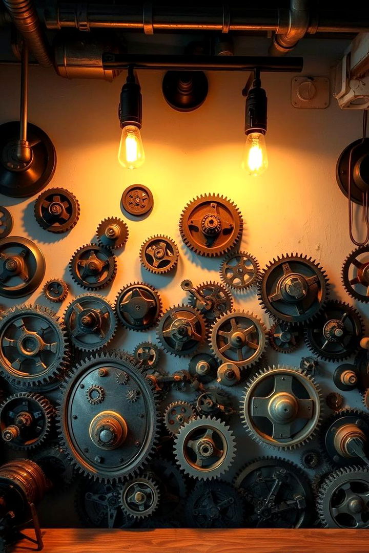 Exposed Gears and Industrial Lighting - 22 Steampunk Bedroom Ideas