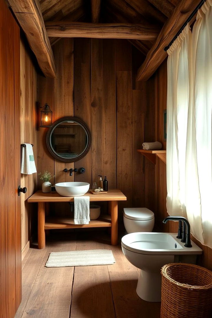 Exposed Wooden Elements - 22 Tropical Bathroom Ideas