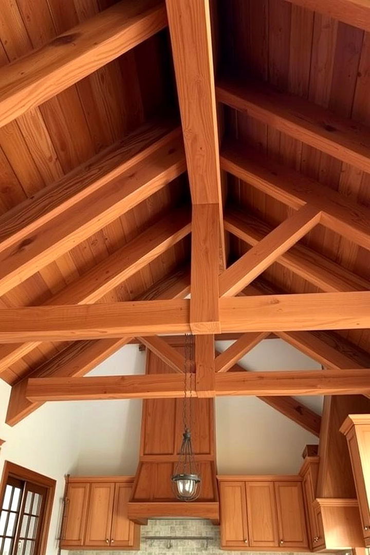 Exposed Wooden Trusses Detailing - 22 Tudor Kitchen Ideas