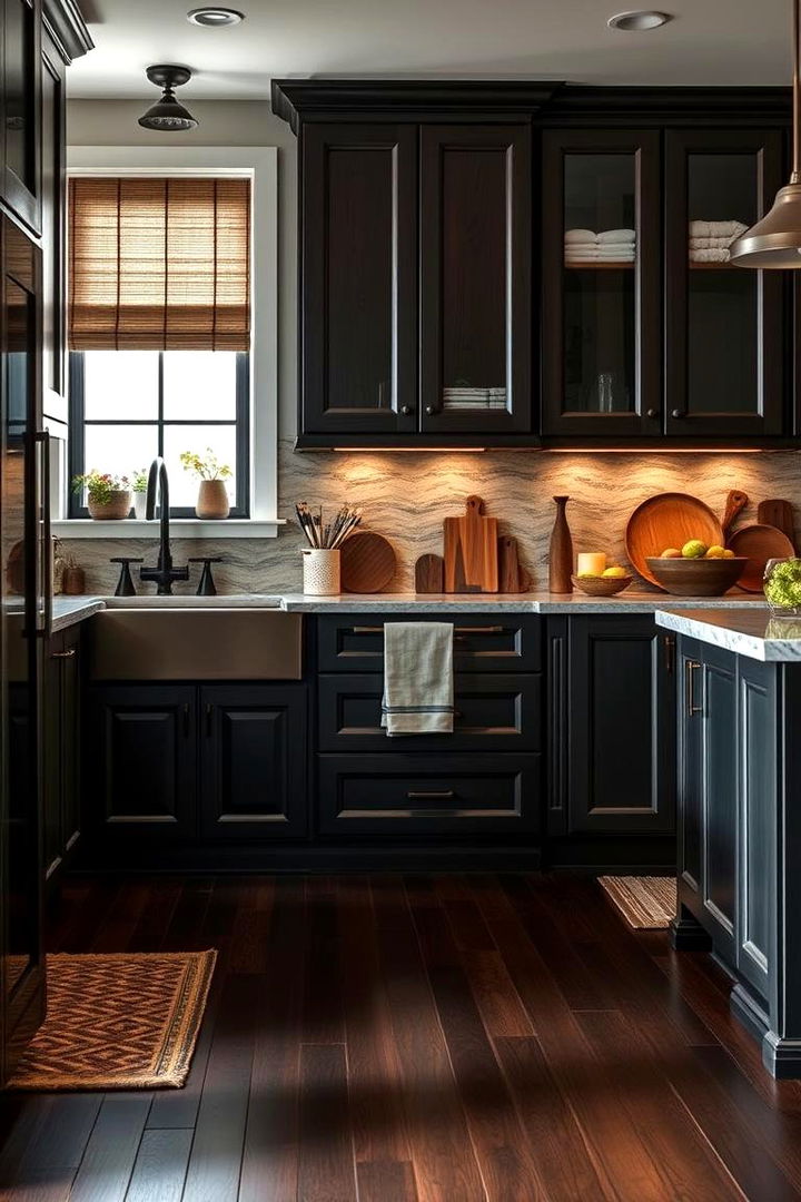 Expressing Personality Through Design - 22 Kitchen With Dark Wood Floors