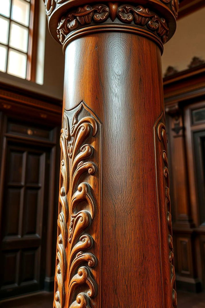 Exquisite Carved Wooden Columns - 22 Medieval Home Decor Ideas