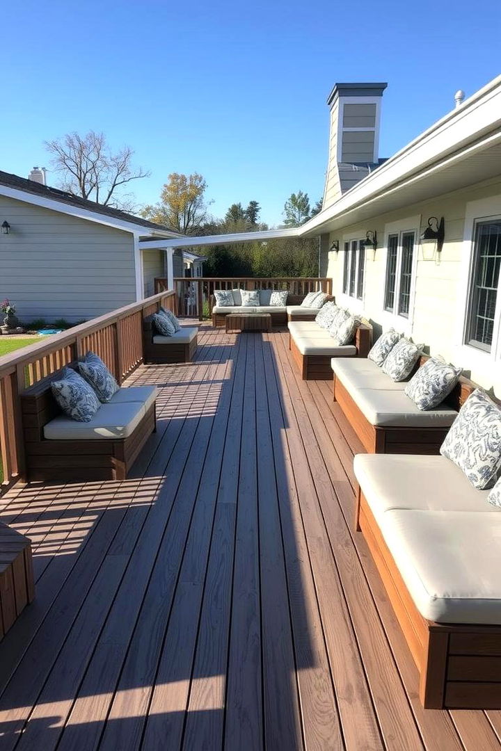 Extended Seating Areas - 22 Partially Covered Deck Ideas