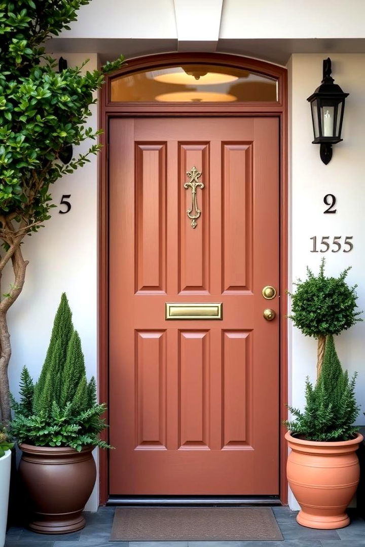 Eye Catching Accents - 22 Brown Front Door Ideas