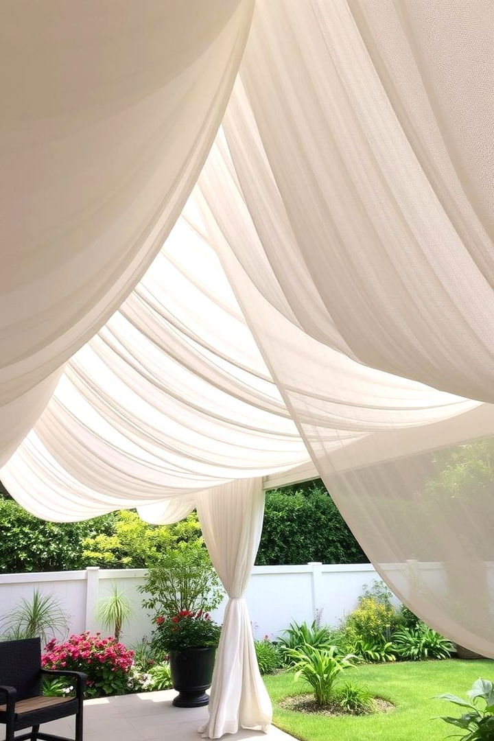 Fabric Draperies for Shade - 22 Garden Shade Ideas