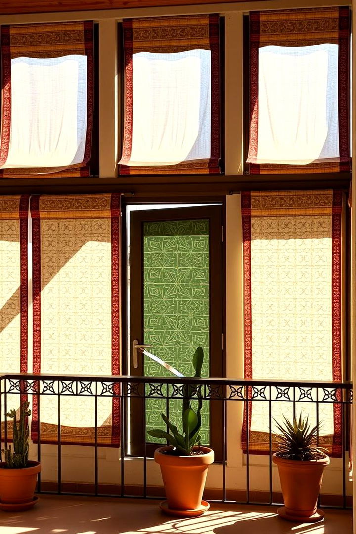 Fabric Screens with Bold Patterns - 22 Balcony Privacy Ideas