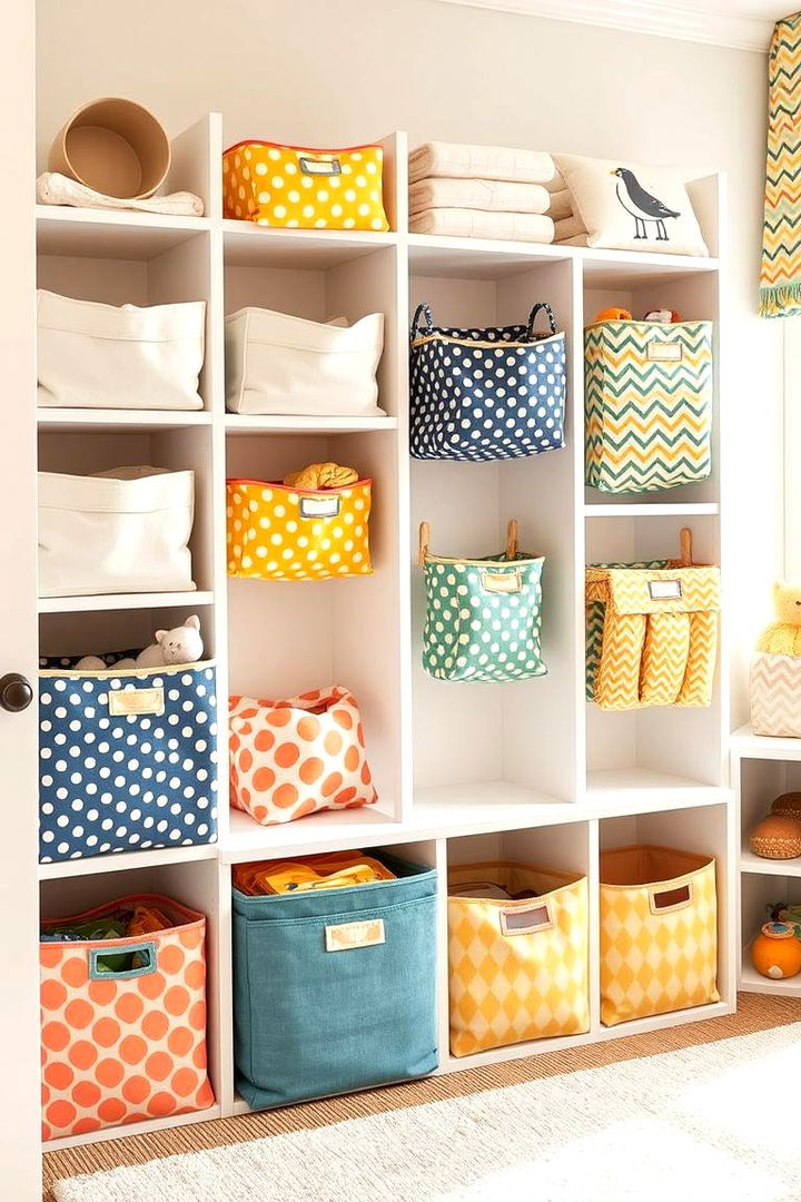 Fabric Storage Solutions - 22 Playroom Storage Ideas