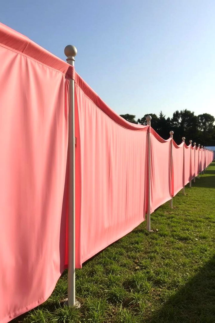 Fabric Tension Fence - 22 Temporary Fence Ideas