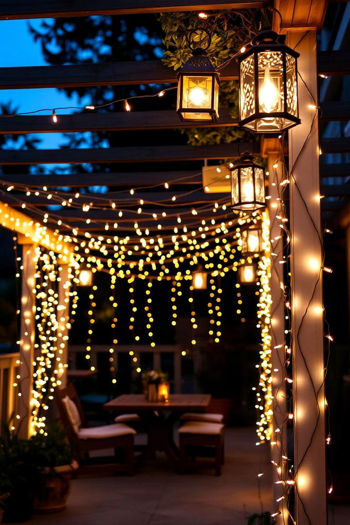 Fairy Lights and Lanterns - 22 Patio Decor Ideas