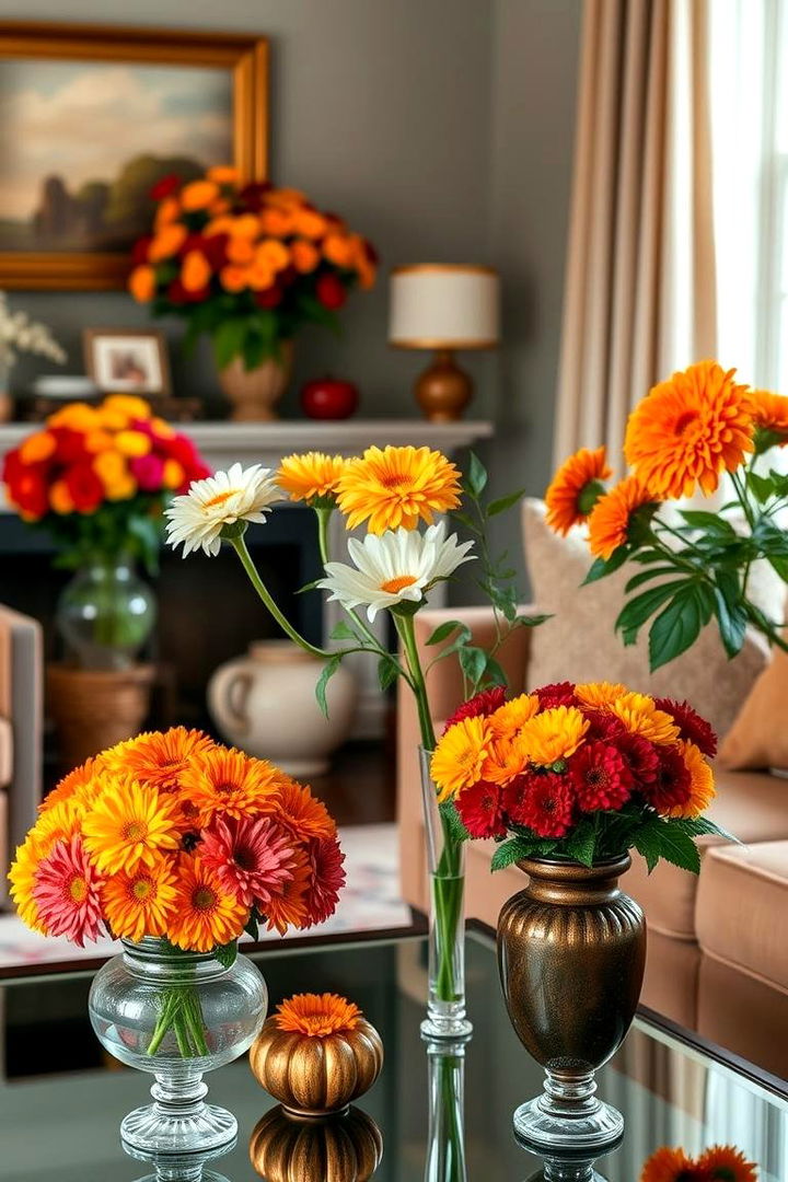 Fall Flower Arrangements - 22 Fall Living Room Ideas