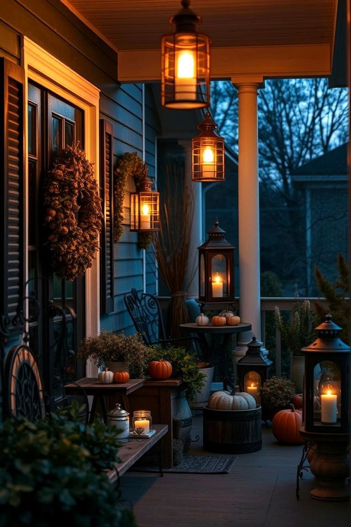 Fall Themed Lanterns and Lighting - 22 Fall Porch Decor Ideas